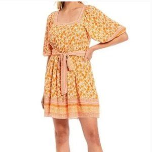 A Loves A Orange Floral Dress